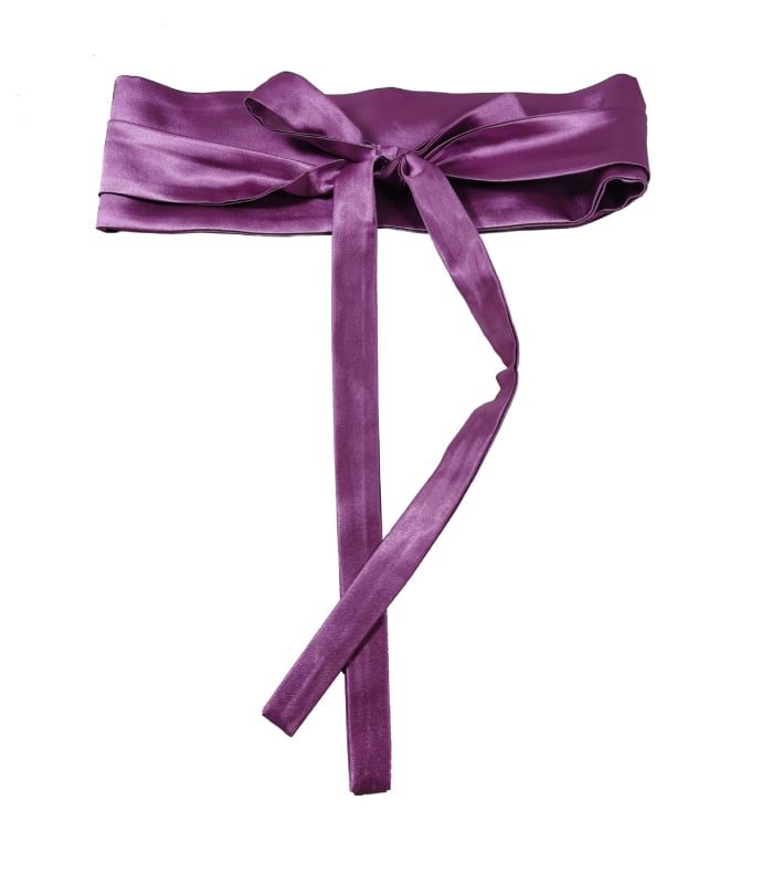 Curea de talie din mătase, cataramă din țesătură, cataramă netedă, lățime peste 4 cm, lucrată manual