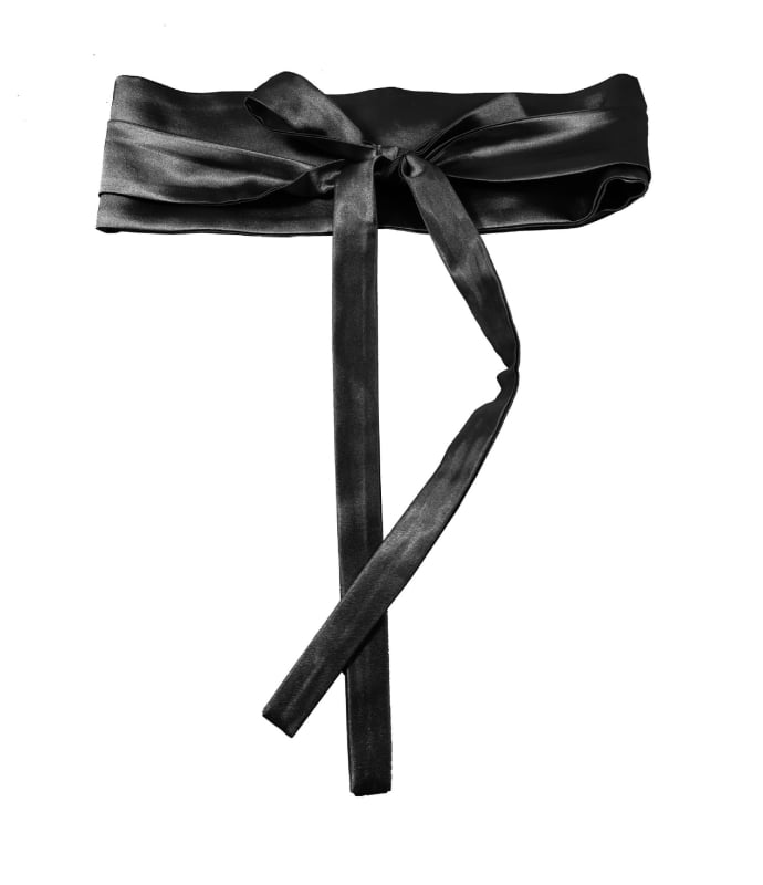 Curea de talie din mătase, cataramă din țesătură, cataramă netedă, lățime peste 4 cm, lucrată manual