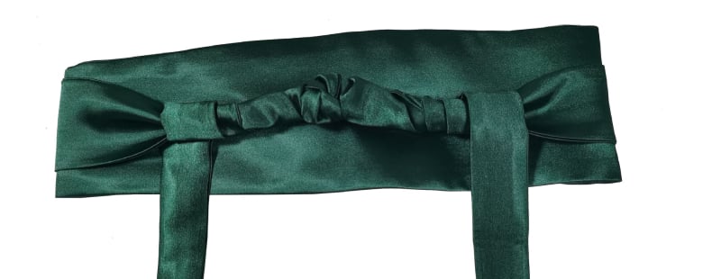 Curea de talie din mătase, cataramă din țesătură, cataramă netedă, lățime peste 4 cm, lucrată manual