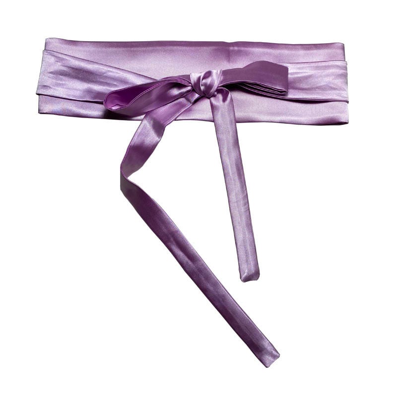 Curea de talie din mătase, cataramă din țesătură, cataramă netedă, lățime peste 4 cm, lucrată manual