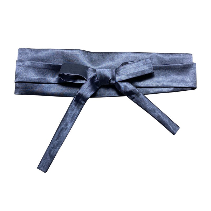 Curea de talie din mătase, cataramă din țesătură, cataramă netedă, lățime peste 4 cm, lucrată manual