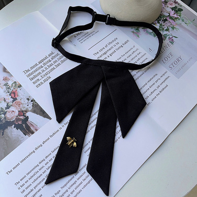 Cvijet za ovratnik i mašna za žene, korejski stil, geometrijski uzor od trake