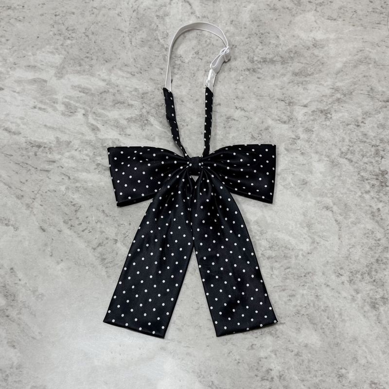 Sievietēm kaklasaite ar loku, polka dot raksts, rayon materiāls, korejiešu versija