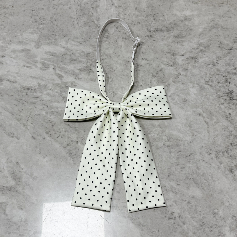 Sievietēm kaklasaite ar loku, polka dot raksts, rayon materiāls, korejiešu versija