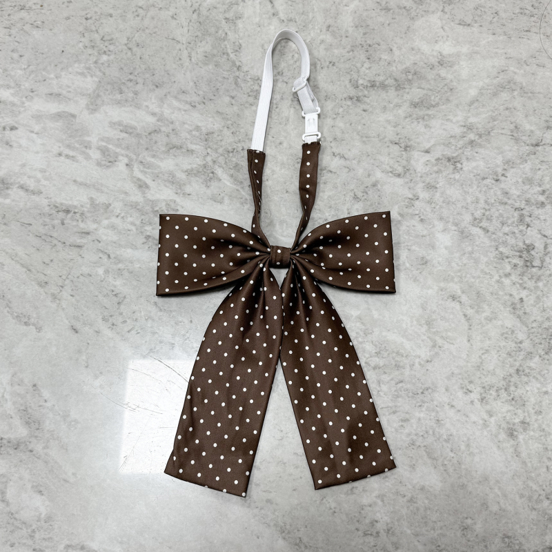 Sievietēm kaklasaite ar loku, polka dot raksts, rayon materiāls, korejiešu versija