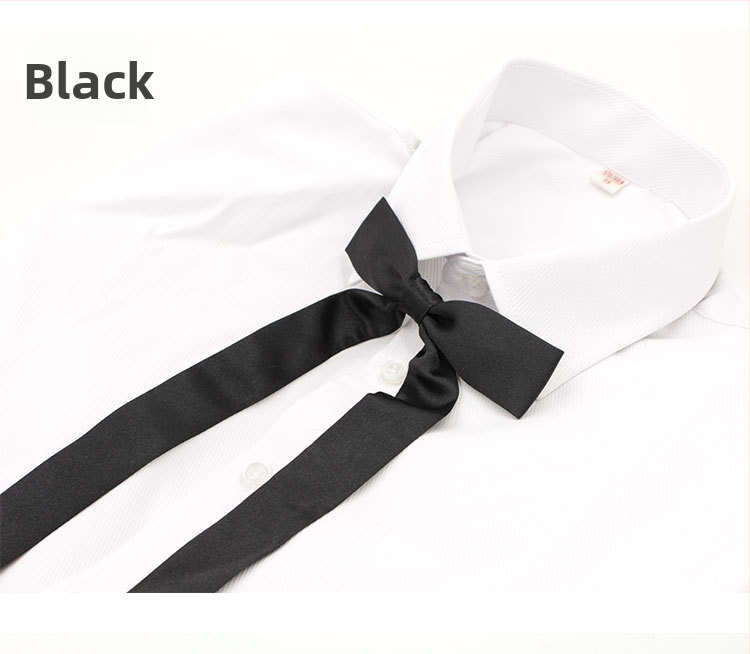 Ziedu motīva kakla lente ar papionu, satīna apdare, poliestera šķiedra, vienkrāsains raksts, sievietes stils, pielāgota apstrāde.