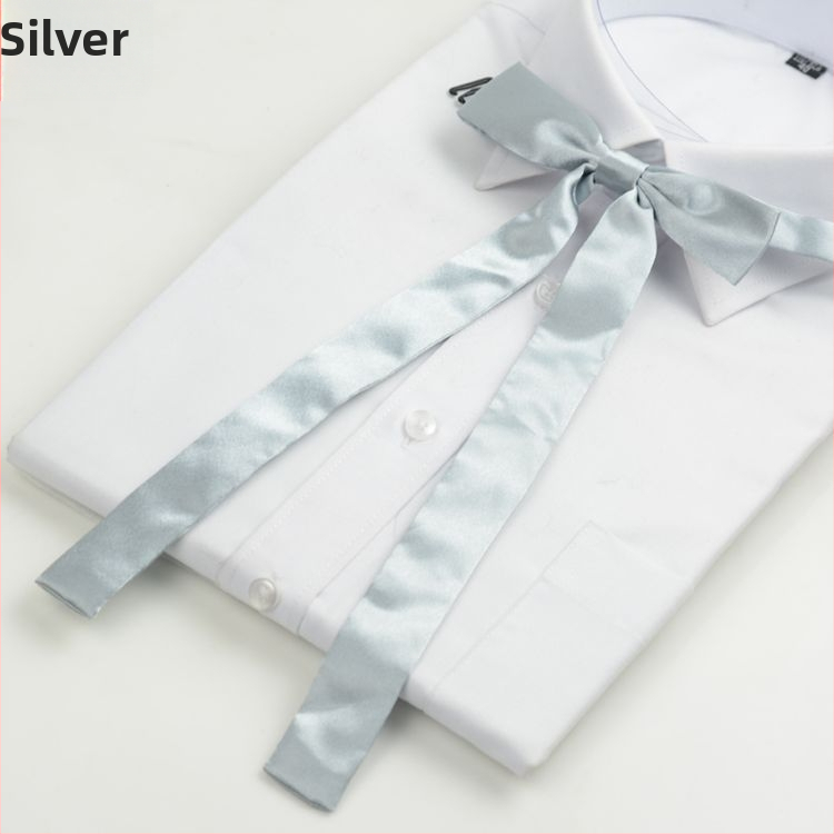 Ziedu motīva kakla lente ar papionu, satīna apdare, poliestera šķiedra, vienkrāsains raksts, sievietes stils, pielāgota apstrāde.