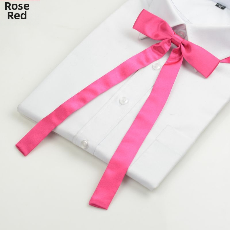 Ziedu motīva kakla lente ar papionu, satīna apdare, poliestera šķiedra, vienkrāsains raksts, sievietes stils, pielāgota apstrāde.