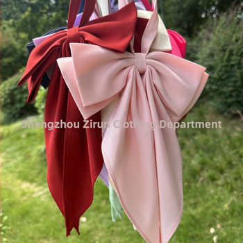 JK jūras skolas uniforma sievietēm ar kakla ziedu un loku – japāņu stils, poliesters, vienkrāsains raksts