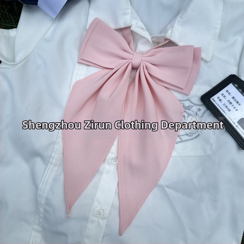 JK jūras skolas uniforma sievietēm ar kakla ziedu un loku – japāņu stils, poliesters, vienkrāsains raksts