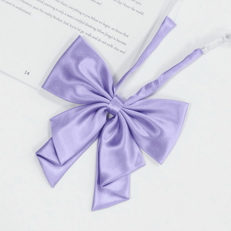 Kaklaraištis ar ziedu uz kaklu – 90% poliesters, Universāls, Korejiešu/Japāņu Literārais/Akadēmiskais stili, 2025. gada pavasaris