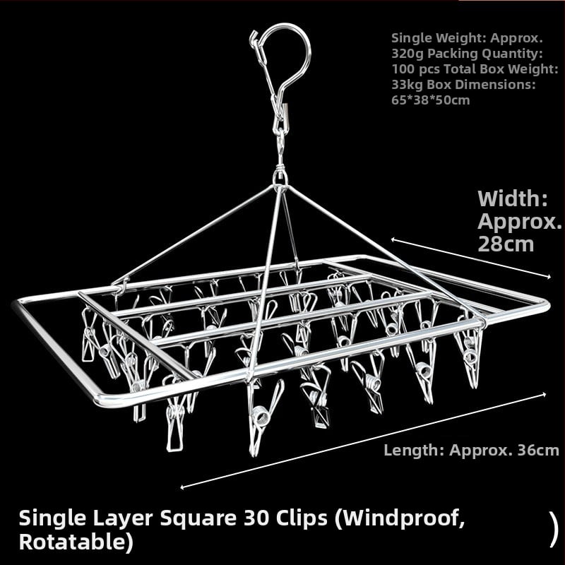Κλιπ στέγνωσης από ανοξείδωτο ατσάλι, μοντέλο YDX-FX30, σετ 100 τεμαχίων, για εσώρουχα, παντελόνια και κάλτσες