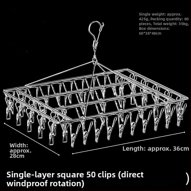 Κλιπ στέγνωσης από ανοξείδωτο ατσάλι, μοντέλο YDX-FX30, σετ 100 τεμαχίων, για εσώρουχα, παντελόνια και κάλτσες