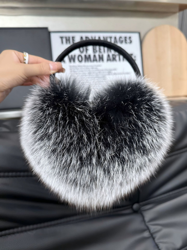 Protecții pentru urechi din blană de vulpe, retractabile, groase, încălzitoare, pentru exterior