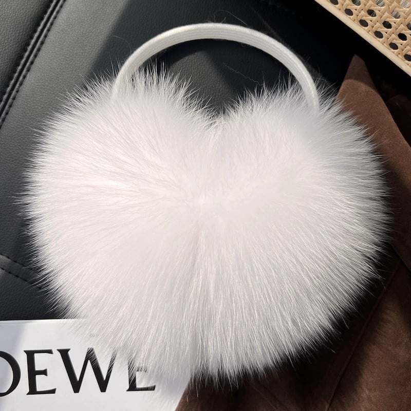 Protecții pentru urechi din blană de vulpe, retractabile, groase, încălzitoare, pentru exterior