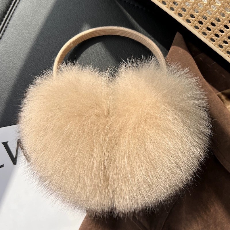 Protecții pentru urechi din blană de vulpe, retractabile, groase, încălzitoare, pentru exterior