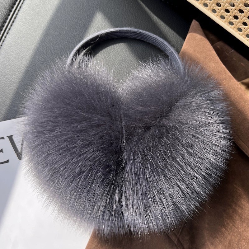 Protecții pentru urechi din blană de vulpe, retractabile, groase, încălzitoare, pentru exterior