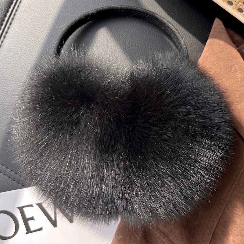 Protecții pentru urechi din blană de vulpe, retractabile, groase, încălzitoare, pentru exterior