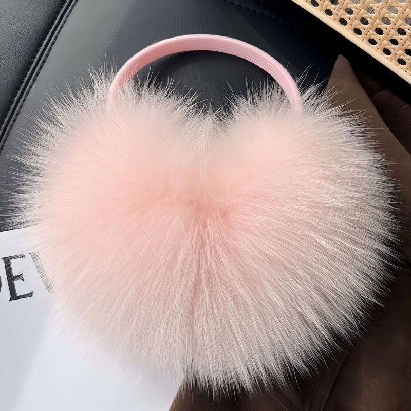 Protecții pentru urechi din blană de vulpe, retractabile, groase, încălzitoare, pentru exterior