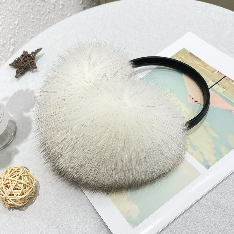 Qiumei protecții pentru urechi din blană de vulpe, unisex, adulți, toamnă–iarnă