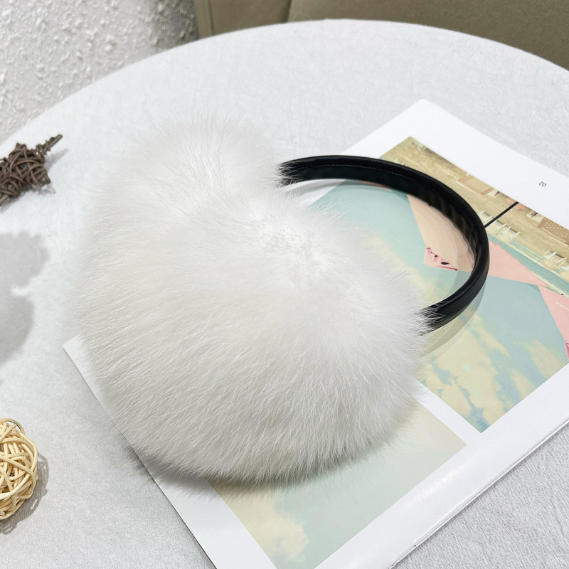 Qiumei protecții pentru urechi din blană de vulpe, unisex, adulți, toamnă–iarnă