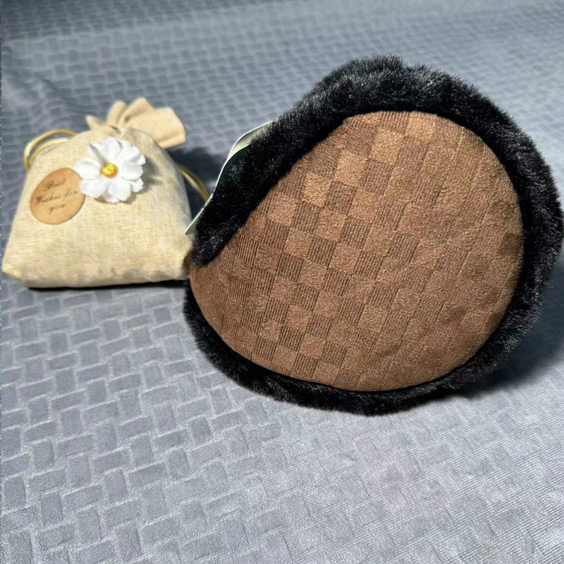 Zaštitnici za uši - plišani, karirani uzorak, unisex odrasli, zima i jesen, zadržavaju toplinu