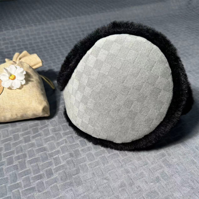 Zaštitnici za uši - plišani, karirani uzorak, unisex odrasli, zima i jesen, zadržavaju toplinu