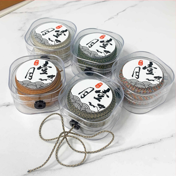 Kordas Bodhi pērļu pavedienam ar iekšējo pamatu no kokvilnas; rokām pīti kokvilnas pavediens; Bodhi pērles ar zvaigznīti un mēnesi