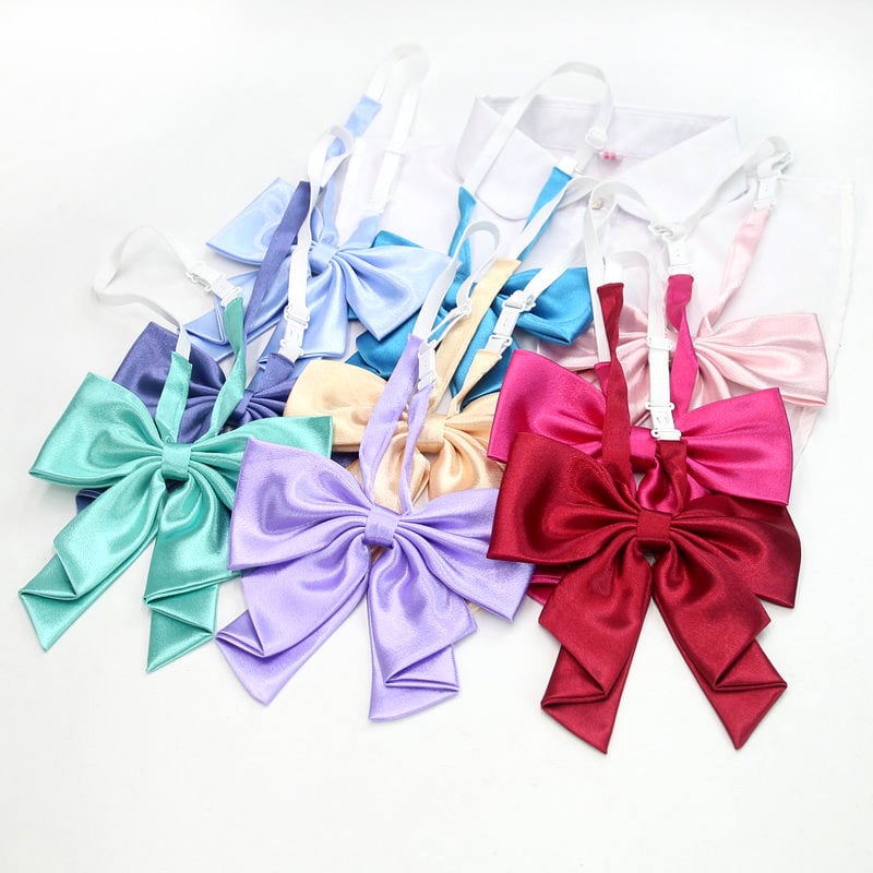 Sieviešu kakla papīonam uz kakla - šaušanas stila, ziedu mezgls, adītais materiāls, jūras uniformas aksesuārs, vasara 2024