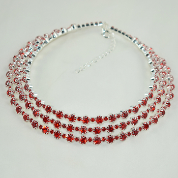 Kaklo karoliai su rhinestones, daugiasluoksnis krištolo dizainas, geometrinis stilius, Tetcan prekės ženklas, modelis XL-2003
