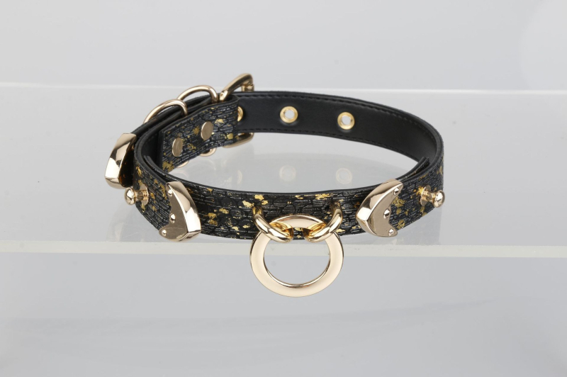 Puppy choker ogrlica od PU, geometrijski oblik, lanac zmijskog kostiju, leptir kopča, privjesak od legure, graviranje dostupno