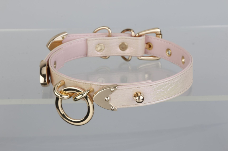 Puppy choker ogrlica od PU, geometrijski oblik, lanac zmijskog kostiju, leptir kopča, privjesak od legure, graviranje dostupno