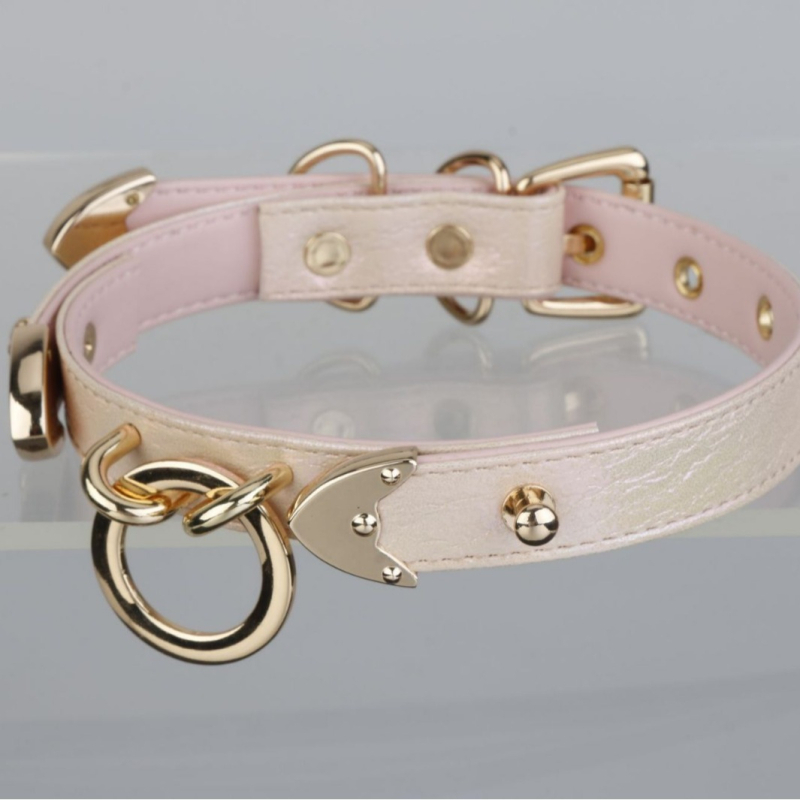 Puppy choker ogrlica od PU, geometrijski oblik, lanac zmijskog kostiju, leptir kopča, privjesak od legure, graviranje dostupno