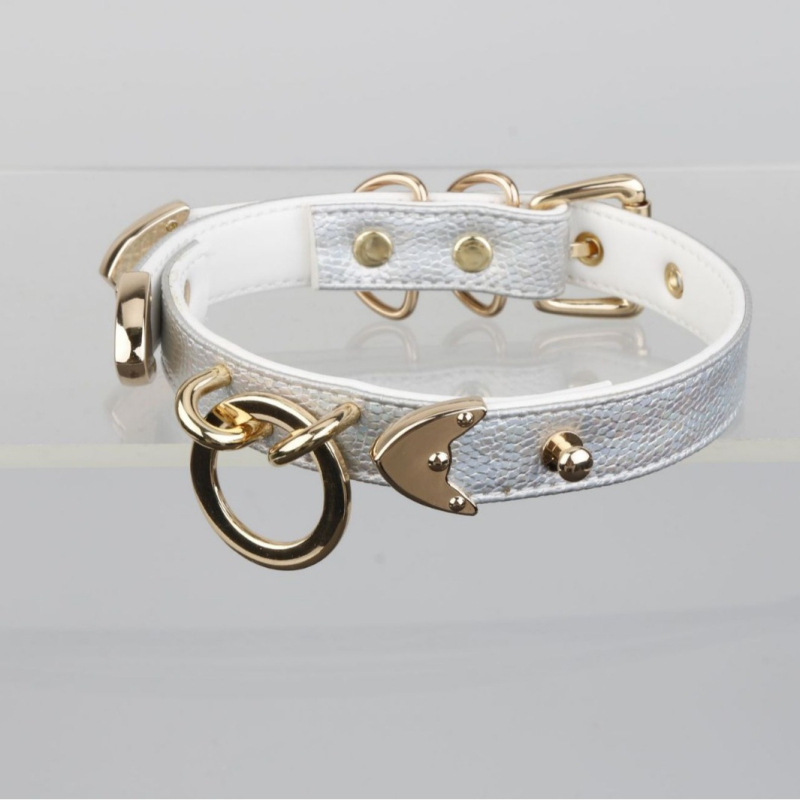 Puppy choker ogrlica od PU, geometrijski oblik, lanac zmijskog kostiju, leptir kopča, privjesak od legure, graviranje dostupno