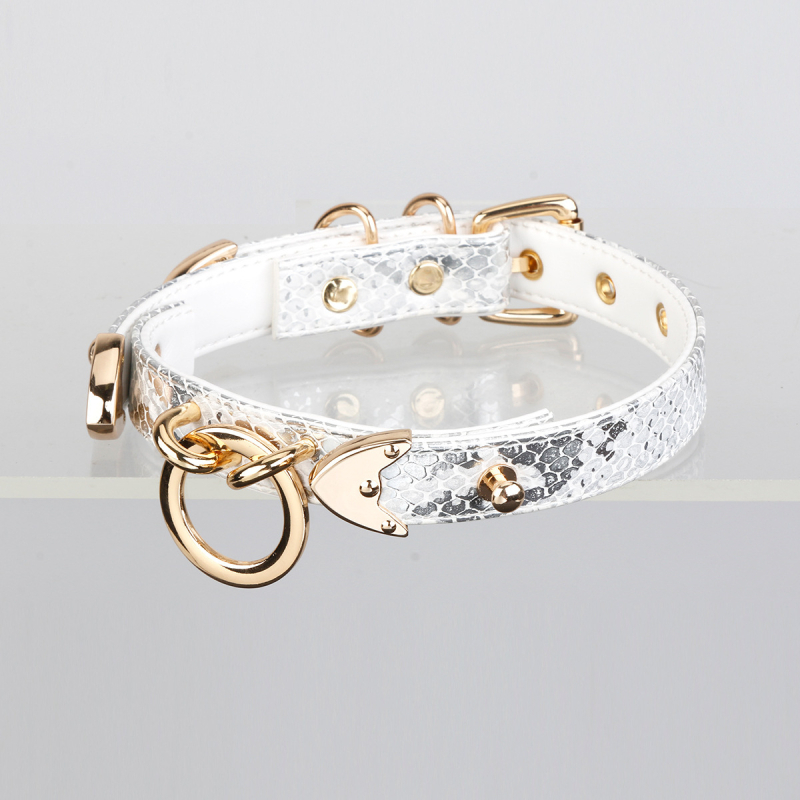 Puppy choker ogrlica od PU, geometrijski oblik, lanac zmijskog kostiju, leptir kopča, privjesak od legure, graviranje dostupno