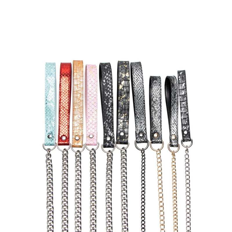 Puppy choker ogrlica od PU, geometrijski oblik, lanac zmijskog kostiju, leptir kopča, privjesak od legure, graviranje dostupno