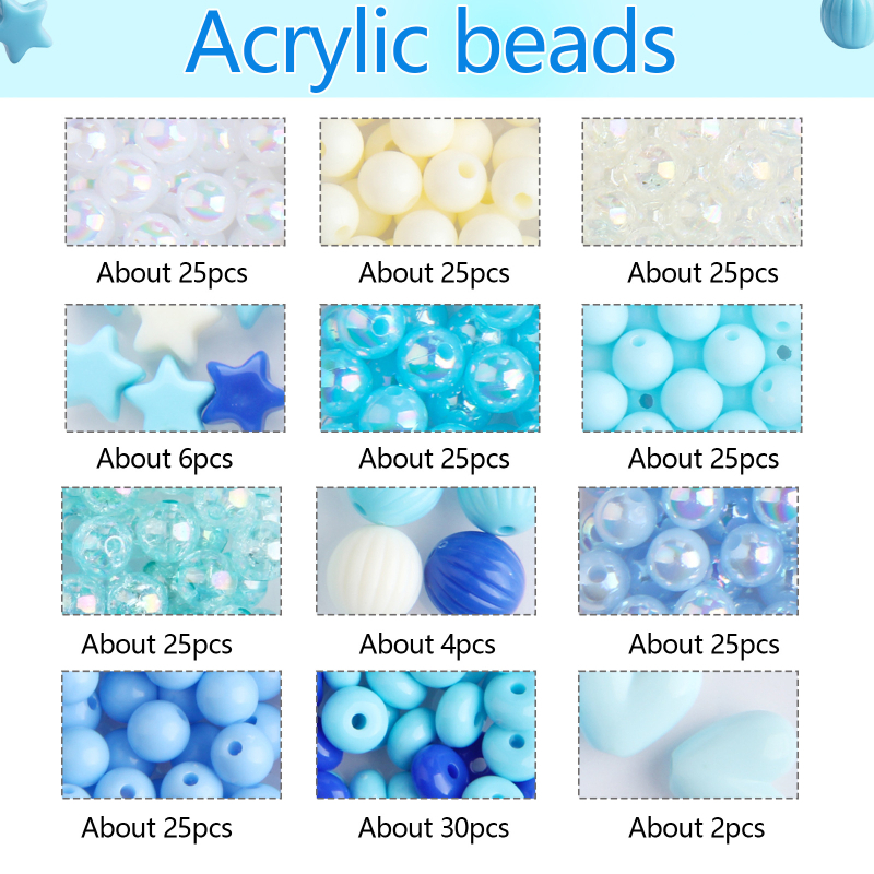 DIY akrilā apaļo pērlīšu komplekts — brīvas pērlītes, pārklājums ar cepšanas krāsu, baroka stils, cēls raksts, materiāls: plastmasa/resīns