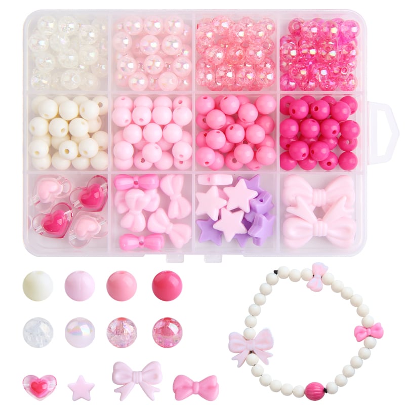 DIY akrilā apaļo pērlīšu komplekts — brīvas pērlītes, pārklājums ar cepšanas krāsu, baroka stils, cēls raksts, materiāls: plastmasa/resīns