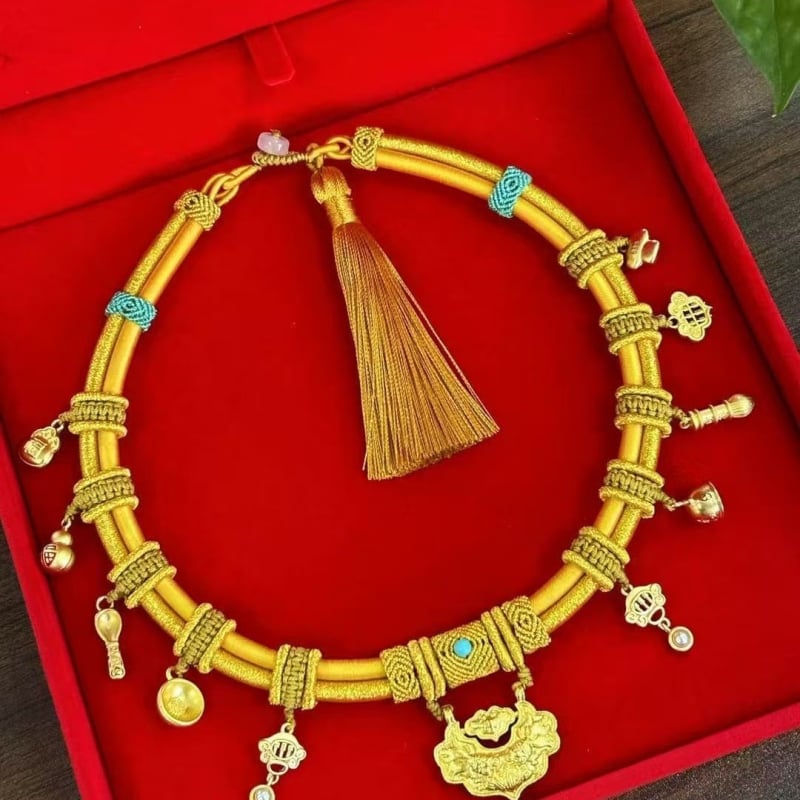 Vaikų vėrinys iš vielos, etninis stilius, U formos, O grandinė, daugiasluoksnis