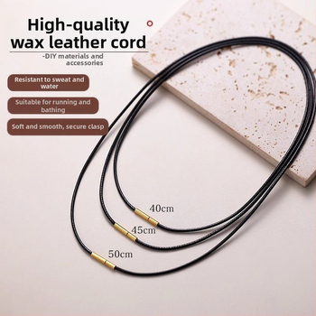 Kožna ogrlica s užetom, unisex, obim 41–50 cm, težina ~1,3 g, jednostavan stil