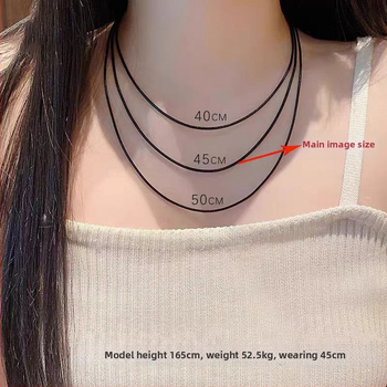 Kožna ogrlica s užetom, unisex, obim 41–50 cm, težina ~1,3 g, jednostavan stil