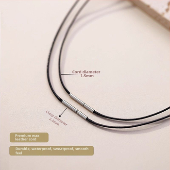 Kožna ogrlica s užetom, unisex, obim 41–50 cm, težina ~1,3 g, jednostavan stil