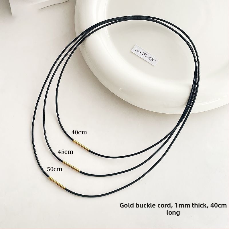 Kožna ogrlica s užetom, unisex, obim 41–50 cm, težina ~1,3 g, jednostavan stil