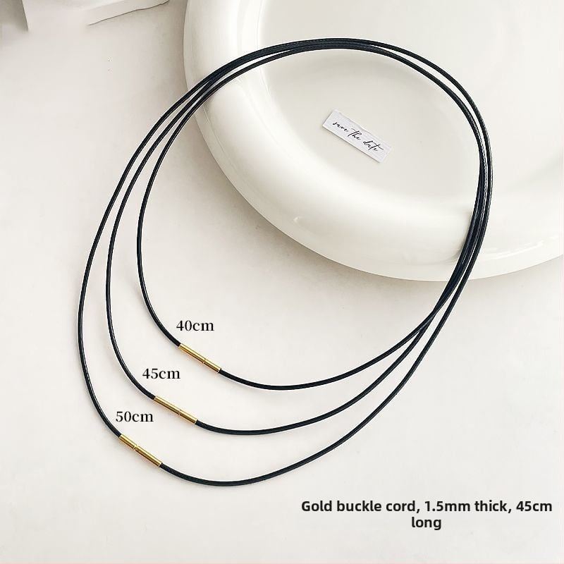 Kožna ogrlica s užetom, unisex, obim 41–50 cm, težina ~1,3 g, jednostavan stil