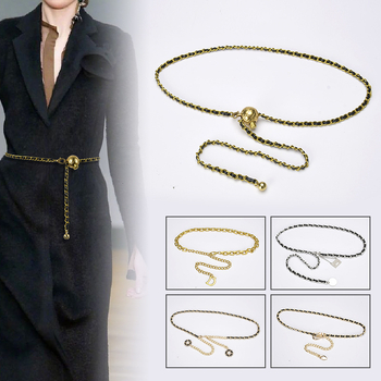 Metāla vidukļa ķēde — vienkāršs stils, vienu loku, platums 1 cm, pielāgota apstrāde