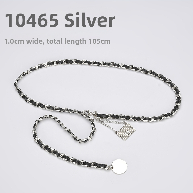 Metāla vidukļa ķēde — vienkāršs stils, vienu loku, platums 1 cm, pielāgota apstrāde