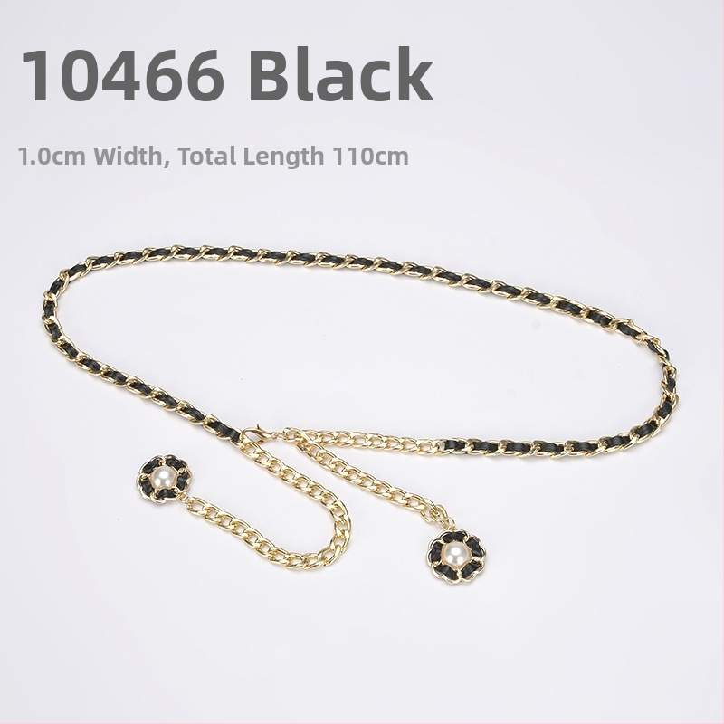 Metāla vidukļa ķēde — vienkāršs stils, vienu loku, platums 1 cm, pielāgota apstrāde