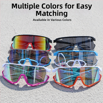 Bērnu velosporta brillēs ārējiem sporta veidiem, UV400 aizsardzība, pilns rāmis, lēcas PC, kvadrātveida forma