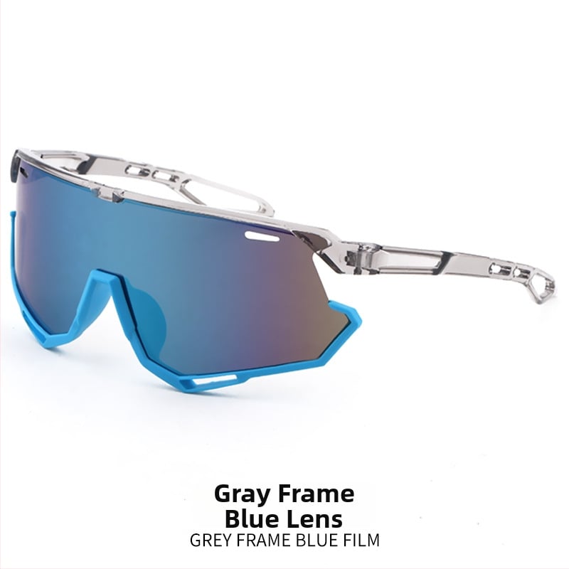 Bērnu velosporta brillēs ārējiem sporta veidiem, UV400 aizsardzība, pilns rāmis, lēcas PC, kvadrātveida forma