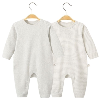 Bērnu kokvilnas biezs kombinezons ar garām piedurknēm bez kapuces, piemērots pavasarim, rudenim un ziemai, zīdaiņiem un maziem bērniem 1-3 gadi